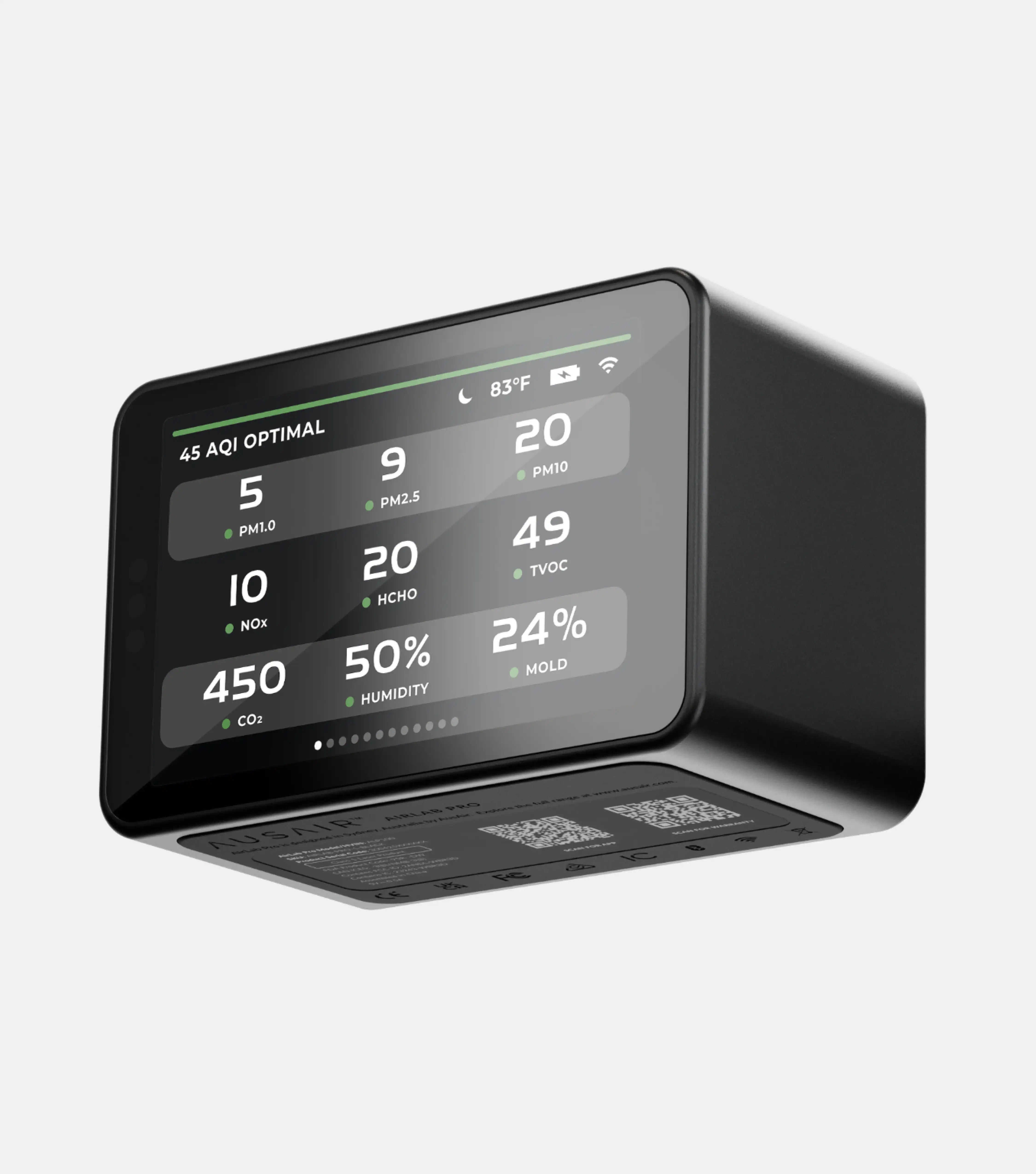 AirLab Pro | 10-Dalam-1 Pemantau Kualiti Udara Dalaman 